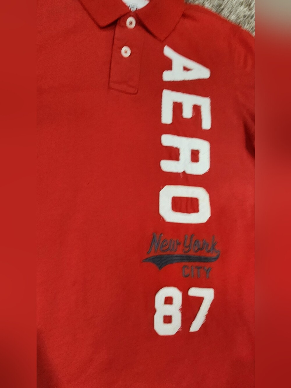 Aeropostale Men's Vertical New York City Rugby Polo Shirt, White, Small NWOT - Picture 3 of 7